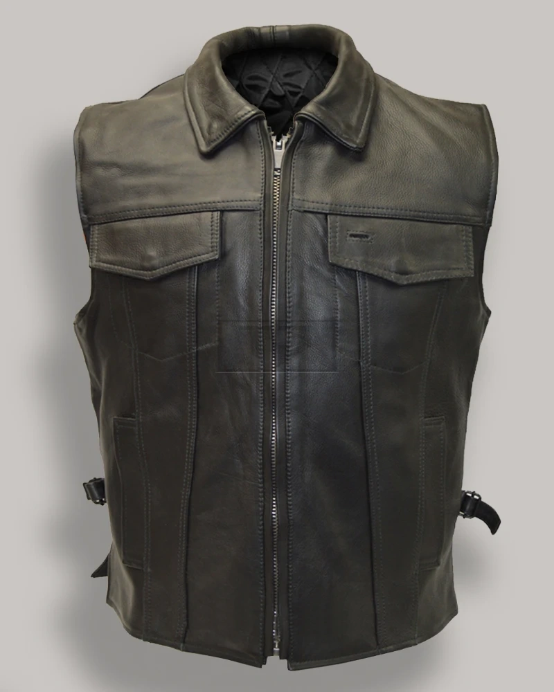 Men Fight Club Leather Vest - image 1