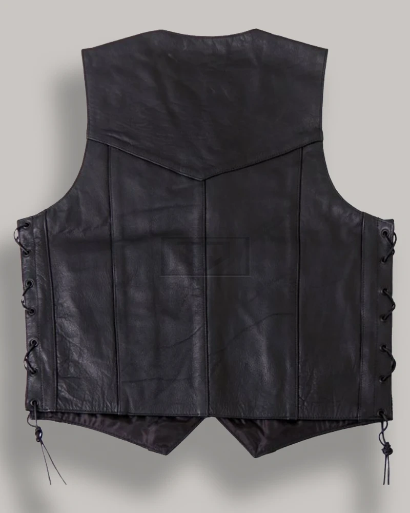 Men Cowhide Leather Vest - image 2