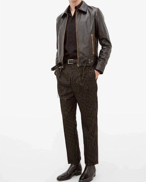 Men Traditional Black Leather Jacket - image 1