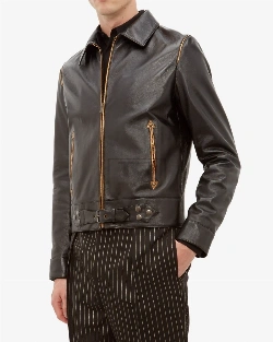 Men Traditional Black Leather Jacket - image 3