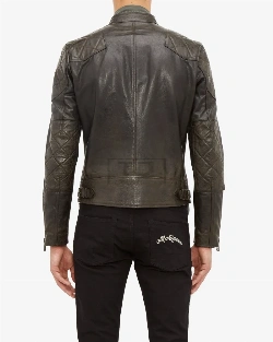 Men Stylish Brown Leather Jacket - image 2