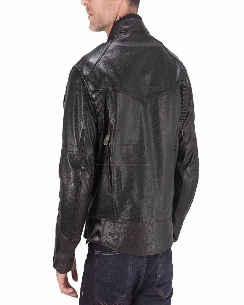 Men Classic Motorcycle Jacket - image 2