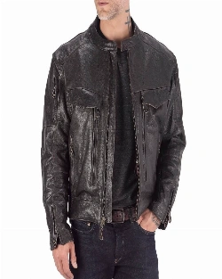 Men Classic Motorcycle Jacket - image 1