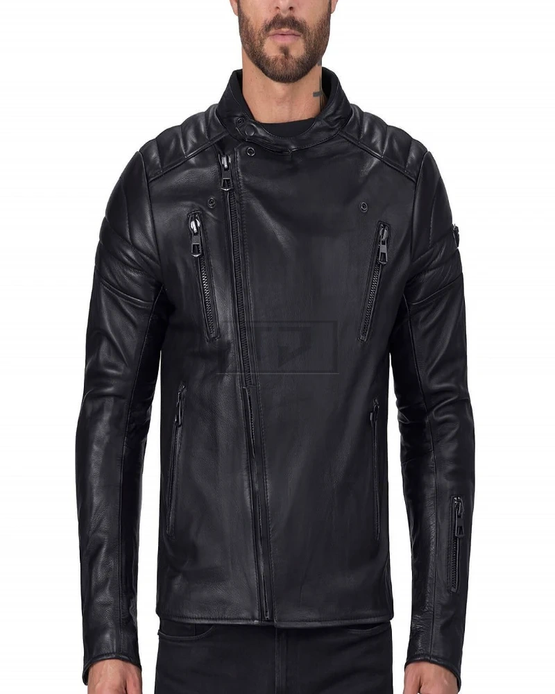 Men Cafe Premium Leather Jacket - image 1