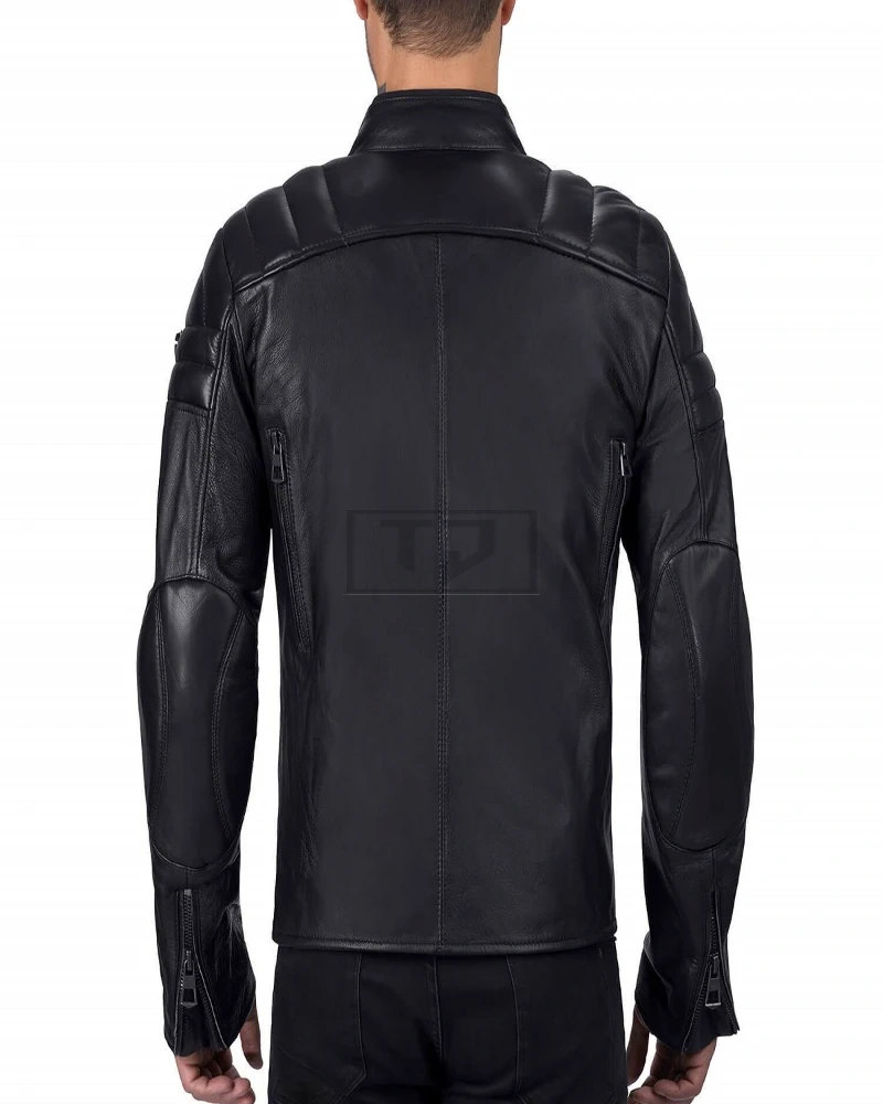 Men Cafe Premium Leather Jacket - image 2