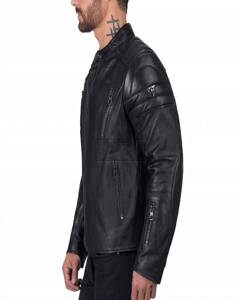 Men Cafe Premium Leather Jacket - image 3