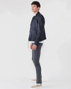 Men Classic Black Leather Jacket - image 3