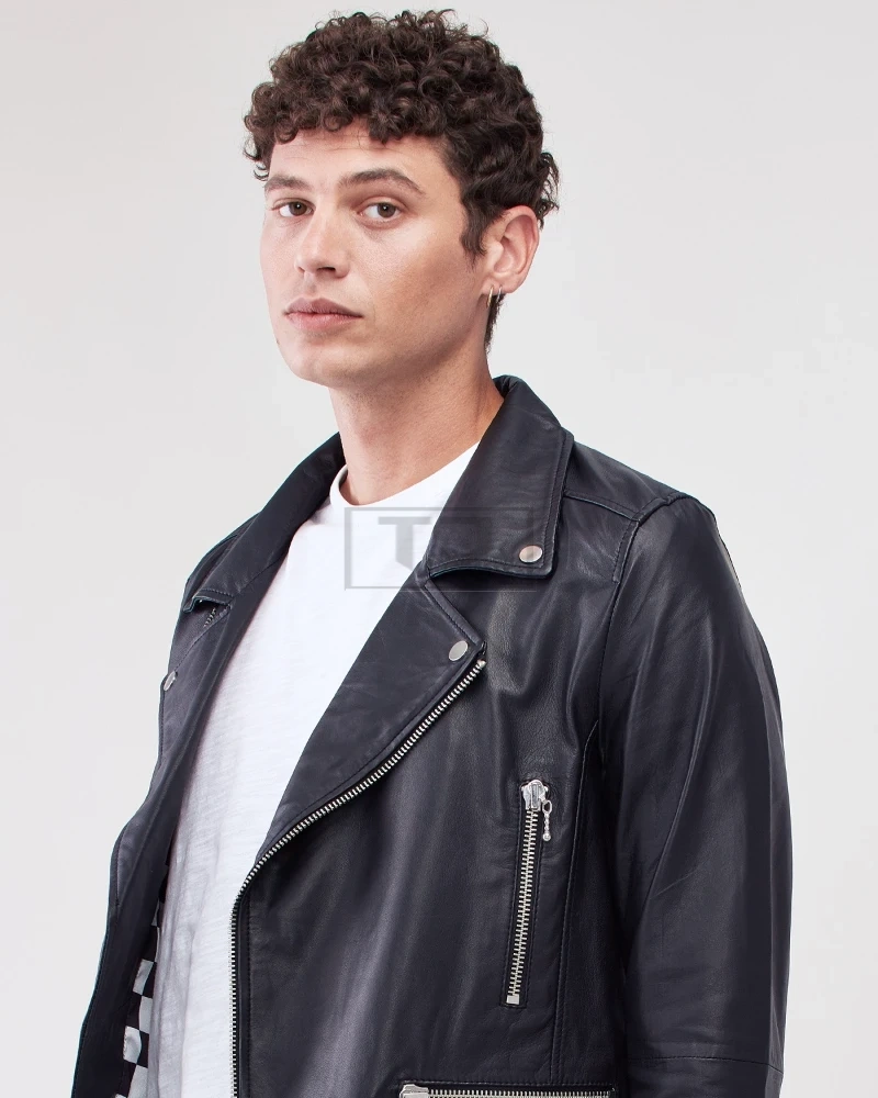 Black Leather Jacket For Men - image 3