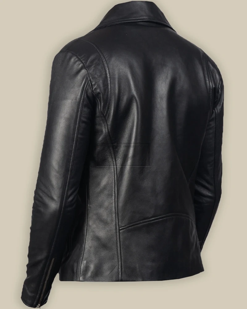 Men Simple Black Leather Jacket - image 2