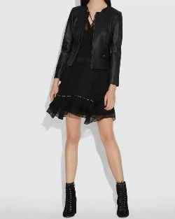 Women Party Wear Leather Jacket - image 1