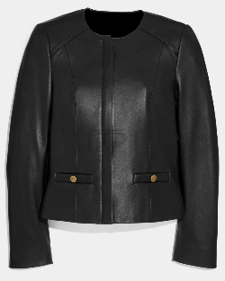 Women Party Wear Leather Jacket - image 3