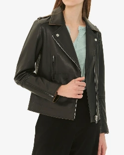 Women Classic Biker Jacket - image 1