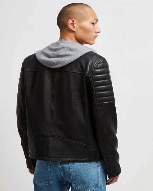 Men Classic Biker Leather Jacket - image 2