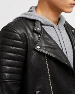 Men Classic Biker Leather Jacket - image 4