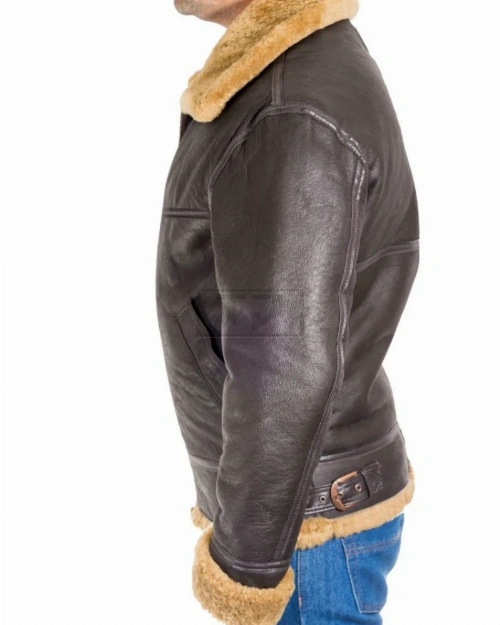Men B3 Bomber RAF Shearling Jacket - image 6