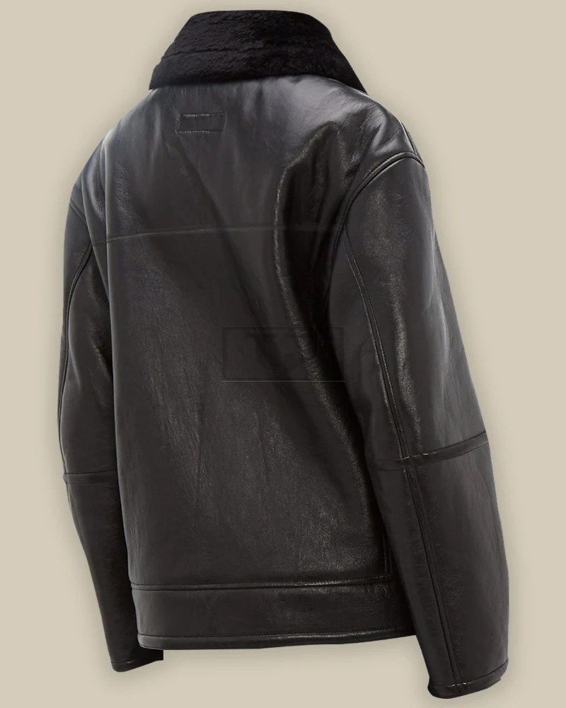 Black B3 Shearling Jacket For Men - image 2