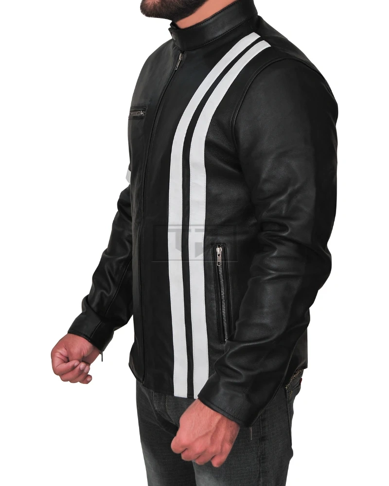 Men Driver Slim Fit Leather Jacket - image 4