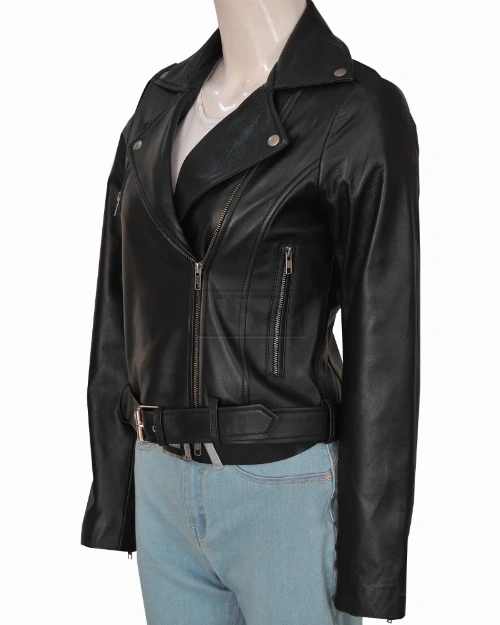 Women Cry Baby Leather Jacket - image 4