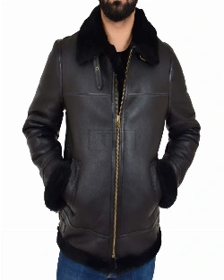 Men Black B3 Aviator Jacket - image 3