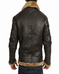 Men Brown B3 Bomber Jacket - image 2