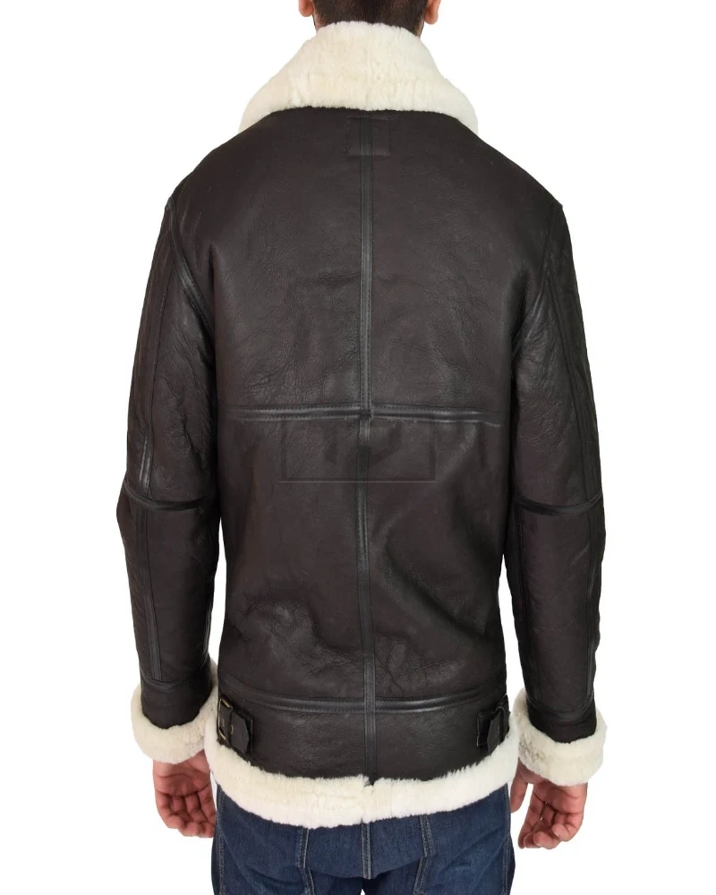 Men B3 Sheepskin Leather Jacket - image 2