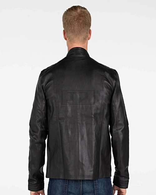 Men Dull Black Jacket - image 2