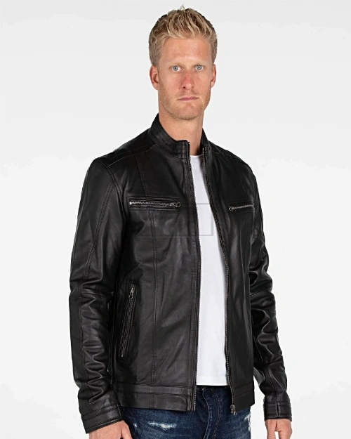 Men Dull Black Jacket - image 3