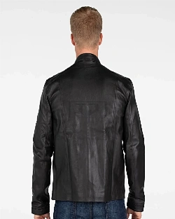 Men Dull Black Jacket - image 2