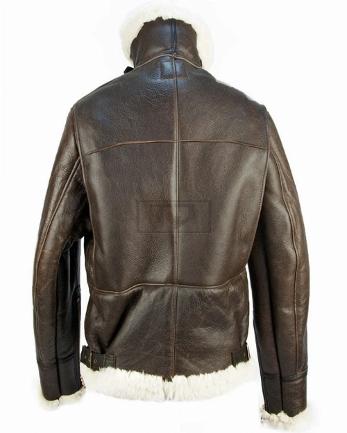 Men B3 Sheepskin Bomber Jacket - image 2