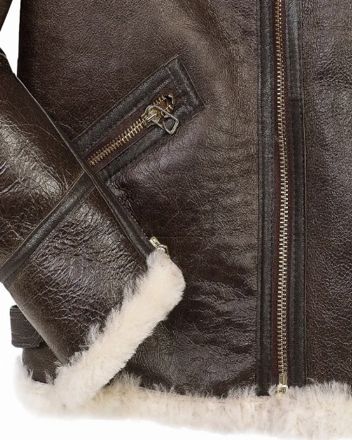 Men B3 Sheepskin Bomber Jacket - image 4