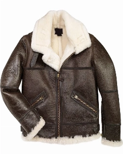 Men B3 Sheepskin Bomber Jacket - image 3
