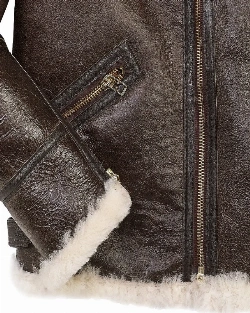 Men B3 Sheepskin Bomber Jacket - image 4