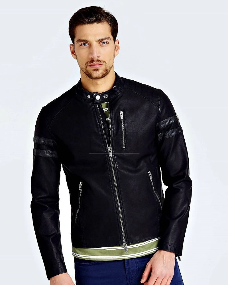 Men Trendy Black Jacket - image 3