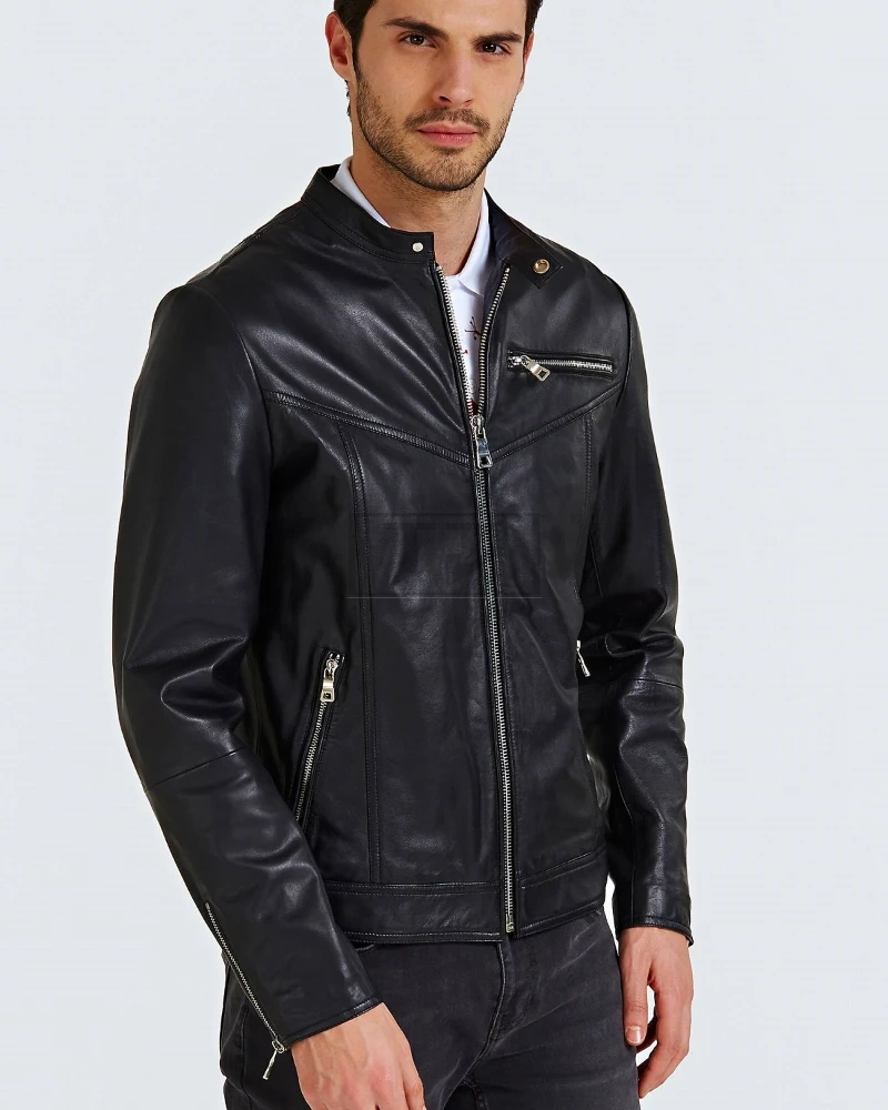 Men's Modern Leather Jacket - image 3