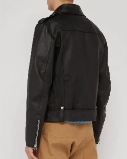 Men's Black Leather Jacket - image 2