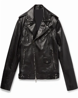 Men Metal Black Biker Jacket - image 4