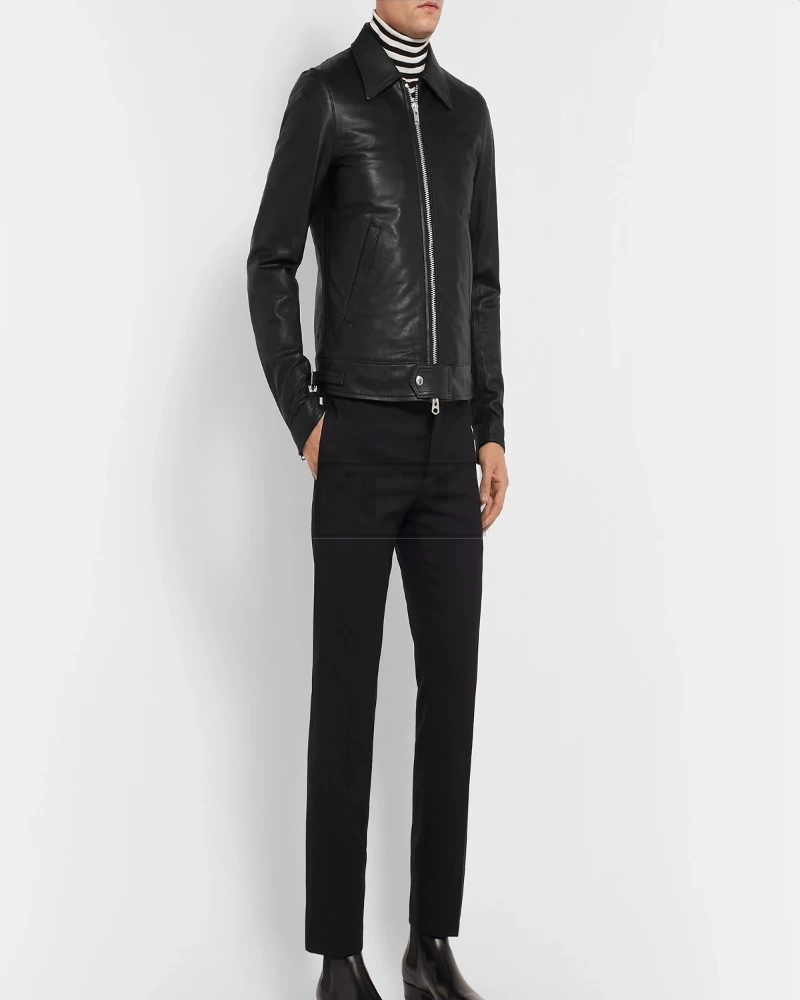 Men Slim Fit Leather Jacket - image 1