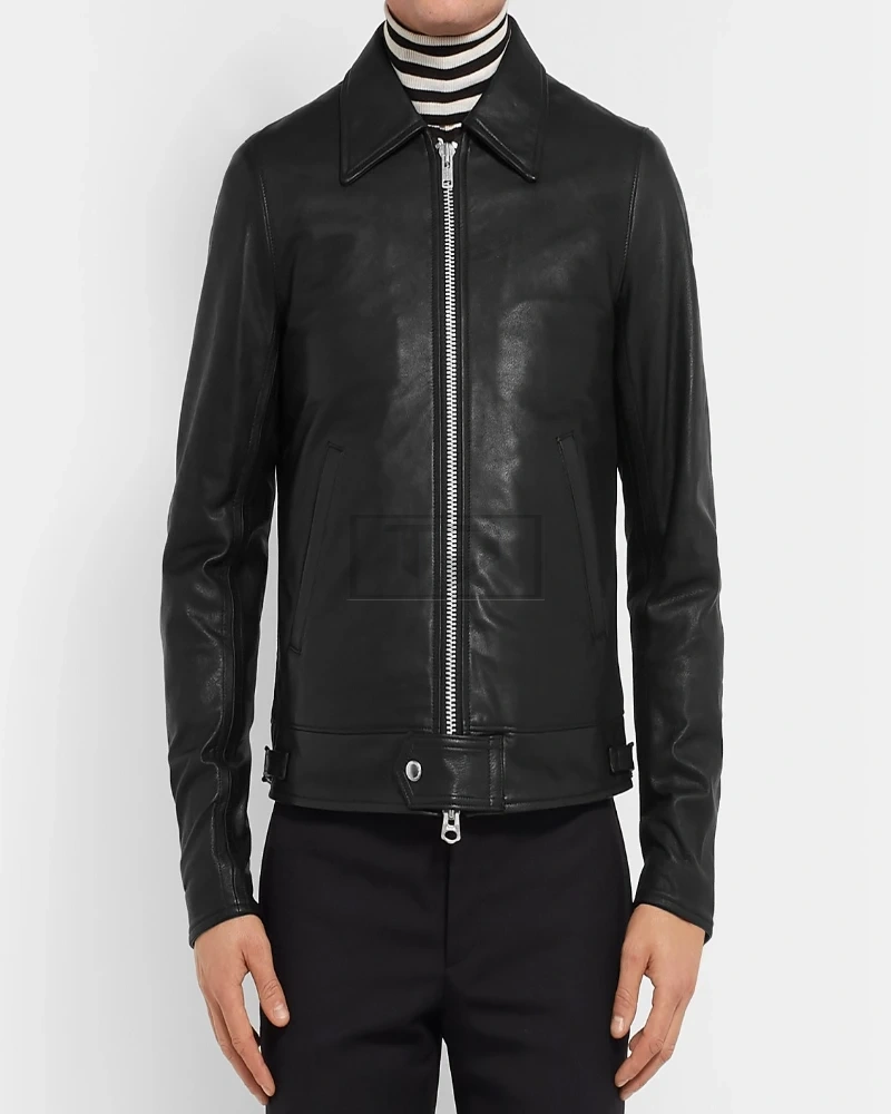 Men Slim Fit Leather Jacket - image 3
