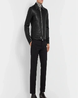 Men Slim Fit Leather Jacket - image 1