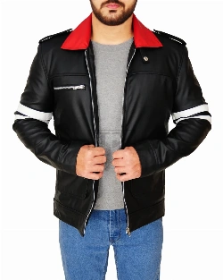 Men Chic Black Leather Jacket - image 1