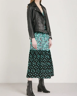 Women Ink Black Leather Jacket - image 1