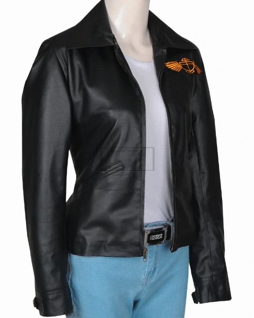 Women Classic Black Leather Jacket - image 4