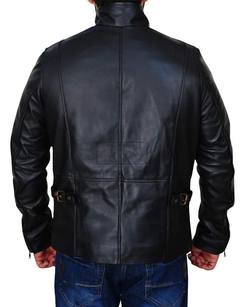Men's Black Leather Jacket - image 2