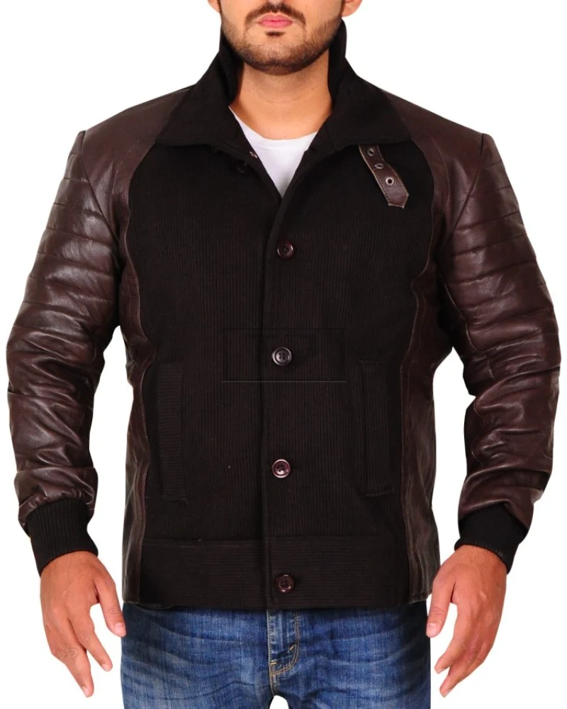 Stylish Men Brown Leather Jacket - image 4