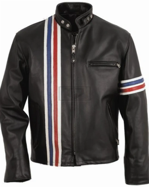 Men Rider Motorcycle Leather Jacket - image 1