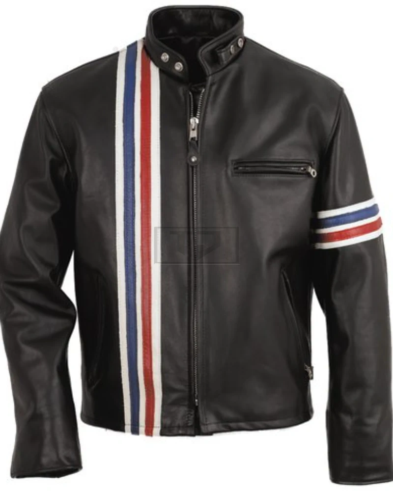 Men Rider Motorcycle Leather Jacket - image 1