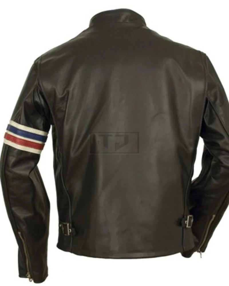 Men Rider Motorcycle Leather Jacket - image 2