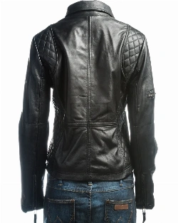 Jet Black Biker Jacket - image 2