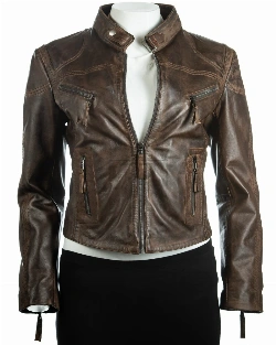 Antique Brown Leather Jacket - image 1