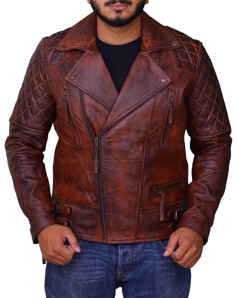 Rusty Brown Vintage Leather Jacket - image 1